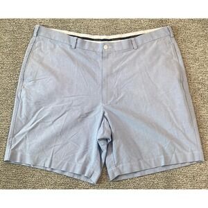 Brooks Brothers Men's Blue Flat Front Chino Shorts 42W Cotton‎ Preppy